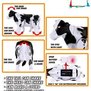 Battery Operated Walking Milk Cow Funny Toy 5 Battery Operated Walking Milk Cow Funny Toy 4