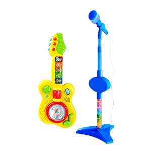 Musical Guitar with Motion Sensor Play and Microphone for Kids 7