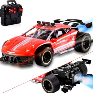 High Speed Race Drift RC Cars Toy with Cool LED Spray Light