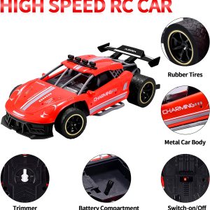 High Speed Race Drift RC Cars Toy with Cool LED Spray Light 5