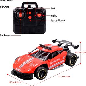High Speed Race Drift RC Cars Toy with Cool LED Spray Light 6
