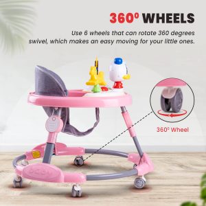 Foldable Kids Walker with 3 Height Adjustable 2