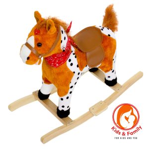 Wooden Horse for Kids with Realistic Sounds & Rocker