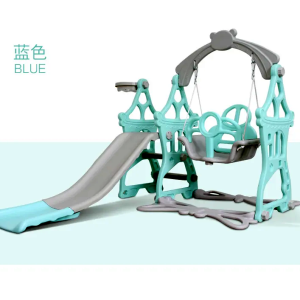 Childrens Indoor Playground Set Slide Swing Basketball Hoop 4