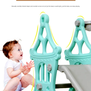 Childrens Indoor Playground Set Slide Swing Basketball Hoop 8