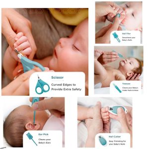 5in1 Mini Baby Manicure Set - Blue & Pink 3 Mini Baby Manicure Set Blue Pink 10