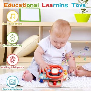 Kids Steering Wheel Toy With Lights Music 6